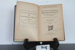 Riedl, Karl. Der moderne schnellaufende Automobilmotor.