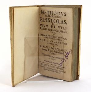 Schaur, Alberto. Methodvs conscribendi epistolas, in vsvm et vtilitatem studiosae juventutis, ac omnium politioris epistolarum styli amantium. Vario argumento elaborata.