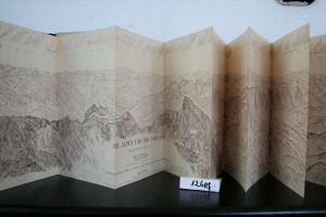 Section St. Gallen S.A.C. (Hrsg.). Die Alpen und ihr Vorland. Rundsicht vom Gipfel des Sentis - Leporello. Deckeltitel: Säntis-Panorama.