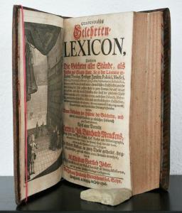Jöcher, Christian Gottlieb (Hrsg.). Compendiöses Gelehrten-Lexicon : darinnen die Gelehrten aller Stände, als Fürsten und Staats-Leute,