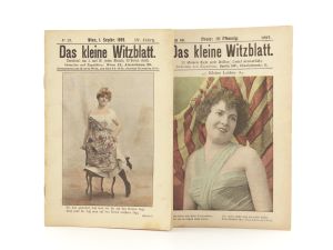 Garleutner, Josef (Hrsg.) und Moriz Mazak (Hrsg.). 1: Das kleine Witzblatt. 24 Hefte zwischen 1897 und 1903; 2: Wiener kleines Witzblatt. 12 Hefte zwischen 1901 und 1903.