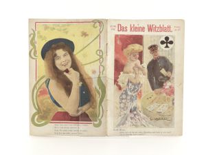 Garleutner, Josef (Hrsg.) und Moriz Mazak (Hrsg.). 1: Das kleine Witzblatt. 24 Hefte zwischen 1897 und 1903; 2: Wiener kleines Witzblatt. 12 Hefte zwischen 1901 und 1903.
