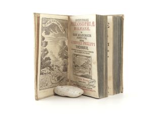 Thümmig, Ludwig Philipp. Institutiones Philosophiae Wolfianae in Usus Academicos Adornatae opera Ludovici Philippi Thümmigii .... Tomus Prior et Posterior.
