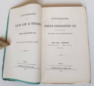 Sitzungsberichte der Kaiserlichen Akademie der Wissenschaften. Mathematisch-naturwissenschaftliche Classe.