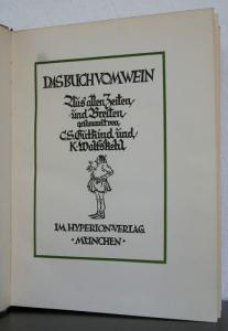 Gutkind, C. S.; K. Wolfskehl. Das Buch vom Wein.