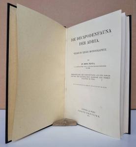 Peste, Otto. Die Decapodenfauna der Adria.