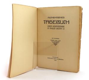 Veith, Mizzi. Authentisches Tagebuch der Komtesse Mizzi Veith. Mit Anhang: Briefe von und an Komtesse Mizzi Veith.