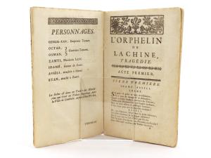 Voltaire, Arouet de. L´Orphelin de la Chine, Tragédie.