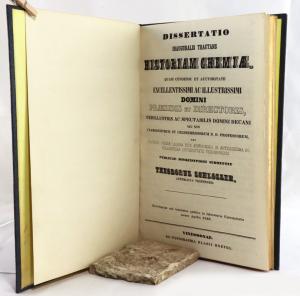 Schlosser, Theodorus. Dissertatio inauguralis tractans Historiam Chemiae.