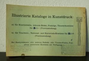 Josef Rathschüler. Atelier und Verleihanstalt für historische, theatralische und humoristische Costüme. Katalog.