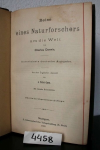 Darwin, Charles. Reise eines Naturforschers um die Welt.