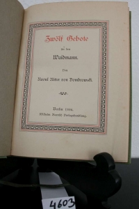 Dombrowski, Raoul Ritter von. Zwölf Gebote für den Waidmann.