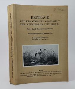 Zimmermann, Rudolf. Beiträge zur Kenntnis der Vogelwelt des Neusiedler Seegebiets.