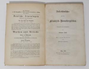 Spieß, Balthasar (Hrsg.). Volksthümliches aus dem Fränkisch-Hennebergischen.