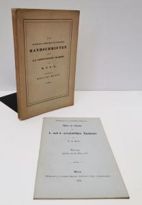 Krafft, Albrecht. Die arabischen, persischen und türkischen Handschriften der k. k. orientalischen Akademie zu Wien.