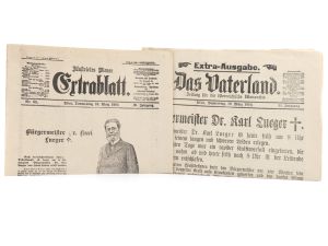 Lueger, Karl. Sammlung von 72 Memorabilien.