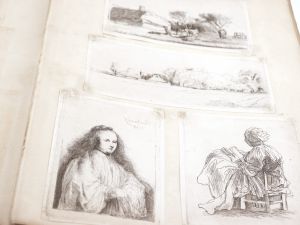 A collection of original etchings; consisting of 7 original plates, by Rembrandt. 6 after Rembrandt, by Vivares. 25 original plates, by Claude. 1660. 3 ditto, by Dominique Barriere. 1651. 5 ditto, by ...