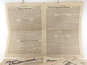 Neues Oesterreich. Organ der Demokratischen Einigung. 1. Jg., Folge 1 - 38 (20 und 23 fehlen), Dienstag 24. April 1945 bis Dienstag, 5. Juni 1945. Herausgeberschadt: Leopold Arzt, Ernst Czeija, Ing. F...