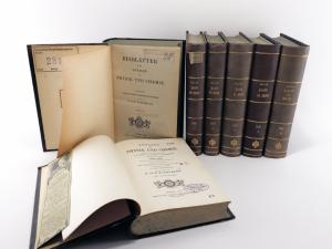 Wiedemann, G. und E. (ab Band 21 der vierten Folge Wilhelm Wien u. Max Planck). Annalen der Physik und Chemie (ab Band 77 [1900] Annalen der Physik). Neue Folge Band 18 (1983) - Bd. 69 (1899) durchge...