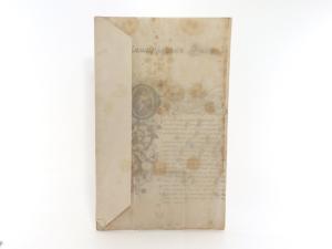 Kranner, Johann. Kalligraphisches Gesuch um Verleihung des Titels eines &quote;kaiserlichen und königlichen Hofsteinmetzmeister&quote;