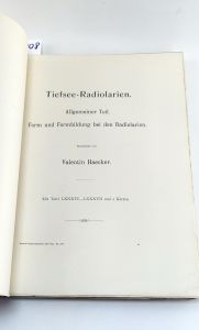 Haecker, Valentin. Tiefsee-Radiolarien. Allgemeiner Teil.