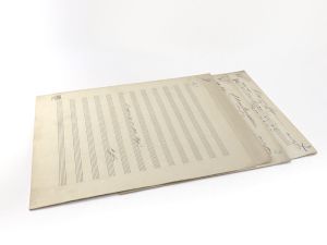 Horn, Kamillo. 4 Notenautographen: 1.: &quote;Ein Blick. 2.: &quote;o wärst du doch die stille Nacht&quote;. 3.: &quote;Es ist ein Stern gefallen&quote;. 4.: &quote;O laß mein Haupt&quote;.