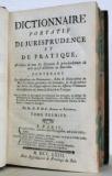 M. D. P. D. C. Avocat en Parlement. Dictionnaire portatif de Jurisprudence et de Pratique; A l'usage de tous les Citoyens & principalement de ceux qui se destinent au Barreau.