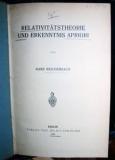 Reichenbach, Hans. Relativitätstheorie und Erkenntnis apriori.
