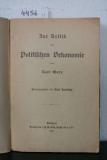 Kautsky, Karl (Hrsg.). Zur Kritik der Politischen Oekonomie von Karl Marx.