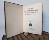 Zacharias, Otto (Hrsg.). Archiv für Hydrobiologie und Planktonkunde.