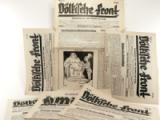 Kipper, Hans (Hrsg.). Völkische Front. Kampfblatt für Volk, Freiheit und Recht. 1. Jg.: Folge 2, 6. August 1933 // Folge 9, 24. September 1933 // Folge 11, 8. Oktober 1933. // Völkische Front Öste...