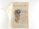 Kranner, Johann. Kalligraphisches Gesuch um Verleihung des Titels eines &quote;kaiserlichen und königlichen Hofsteinmetzmeister&quote;