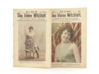 Garleutner, Josef (Hrsg.) und Moriz Mazak (Hrsg.). 1: Das kleine Witzblatt. 24 Hefte zwischen 1897 und 1903; 2: Wiener kleines Witzblatt. 12 Hefte zwischen 1901 und 1903.