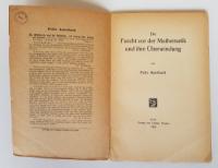 Auerbach, Felix. Die Furcht vor der Mathematik und ihre Überwindung.