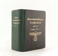 Schreiber, M. (Hrsg.). Heeresverwaltungs-Taschenbuch. Hand- und Nachschlagebuch über Verwaltungsangelegenheiten für den deutschen Soldaten und Heeresbeamten. 1942/43