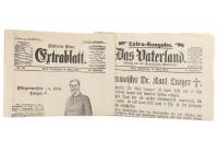 Lueger, Karl. Sammlung von 72 Memorabilien.