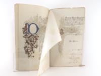 Kranner, Johann. Kalligraphisches Gesuch um Verleihung des Titels eines &quote;kaiserlichen und königlichen Hofsteinmetzmeister&quote;