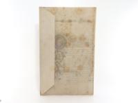 Kranner, Johann. Kalligraphisches Gesuch um Verleihung des Titels eines &quote;kaiserlichen und königlichen Hofsteinmetzmeister&quote;