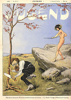 Jugend. Münchner illustrierte Wochenschrift für Kunst und Leben. Jg. 1896 1. Jg. Nr. 28 - 11. Juli Titelblatt von Ludwig v. Zumbusch EUR 15,00	Bestellnr.:	 j 9611a